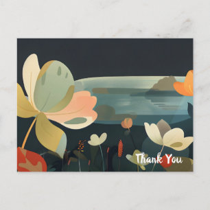 Traumhafte Blumenlandschaft 3 Postkarte