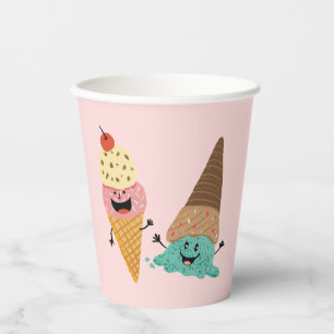 Traumhafte Eiscreme Kindergeburtstag Party Cup Pappbecher