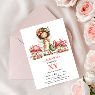 Traumhafte Fee 3. Geburtstag Pastell Rosa Blumen Einladung
