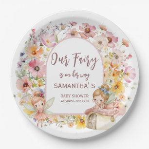 Traumhafte Feenland-Baby-Shower-Papierteller Pappteller