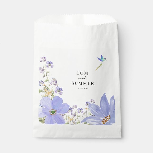 Traumhafte Fliederhochzeit Geschenktütchen (Vorderseite)