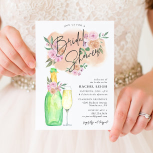 Traumhafte Florale Hochzeitdusche Einladung