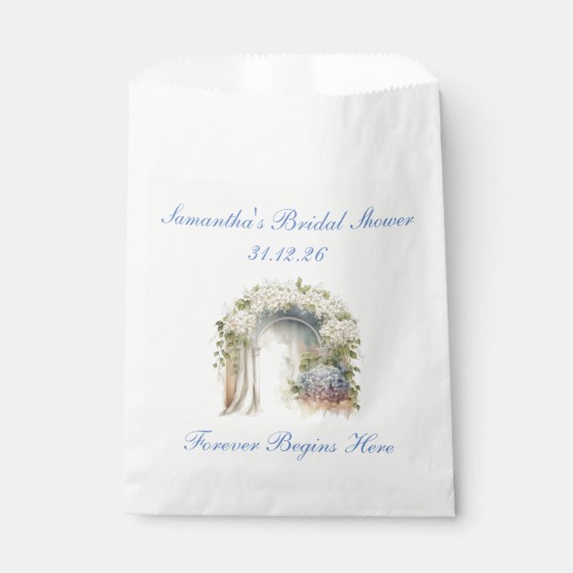 Traumhafte florale Hochzeitsgeschenktüte Geschenktütchen (Vorderseite)