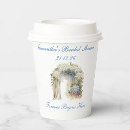 Traumhafte florale Hochzeitspapierbecher Pappbecher