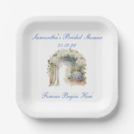 Traumhafte florale Hochzeitspapierteller Pappteller