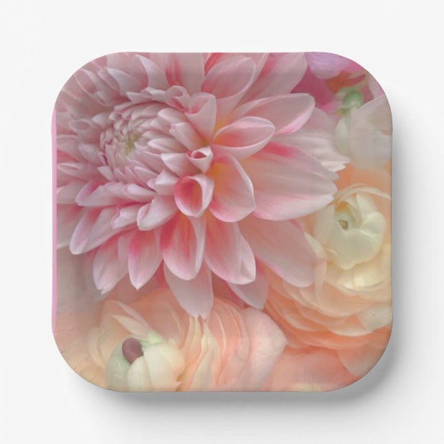 Traumhafte Florals Pappteller (Vorderseite)