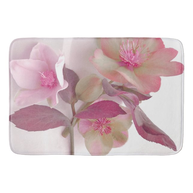 Traumhafte Hellebores-Papierserviette Badematte (Vorderseite)