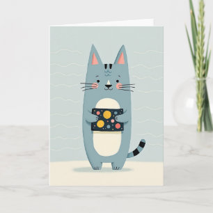 Traumhafte Katzen-Kunst-Geburtstagskarte Karte