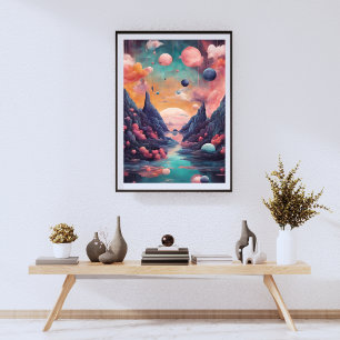 Traumhafte Landschaft Surrealismus Print Poster