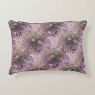 💜 Traumhafte lila Wasserfarben-Blumen-Eleganz 💜 Dekokissen