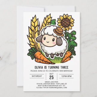 Traumhafte Niedliche Schafe Digitaler Geburtstag Einladung