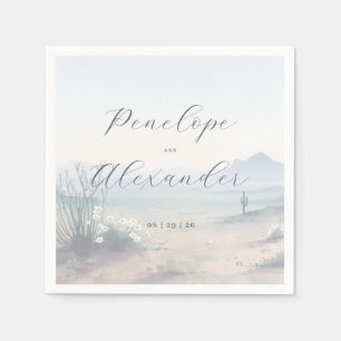 Traumhafte Pastell-Landschaft der Wüste Serviette