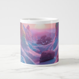 Traumhafte Pastell-Landschaft Fantasy Art Jumbo-Mu Jumbo-Tasse