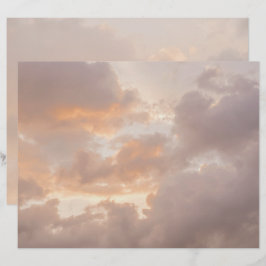 Traumhafte Pastellwolken Scrapbook Papier