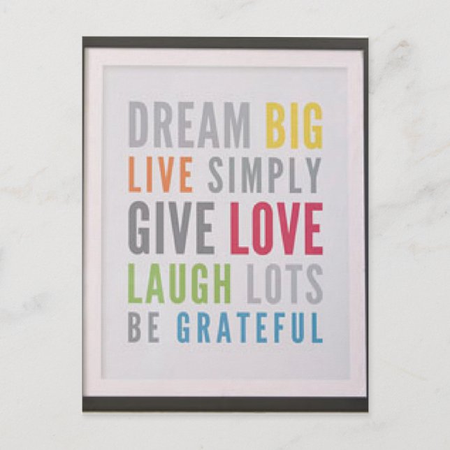 Traumhafte Postkarte Behalten in Touch (Vorderseite)