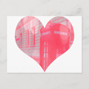 Traumhafte rosa Telefonzelle Postkarte