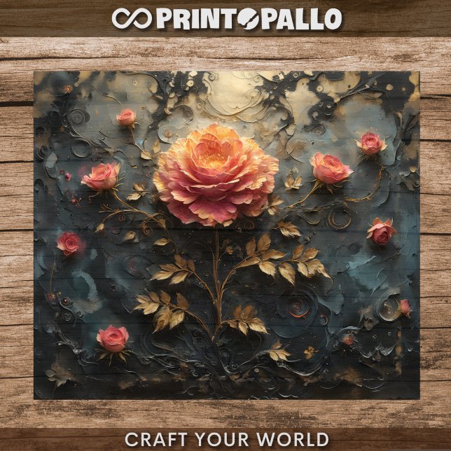 Traumhafte Rosen - Decoupage  Geschenkpapier Set (Von Creator hochgeladen)