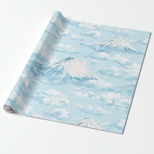 Traumhafte Schneeberge - Sanftes Blauweiß Geschenkpapier