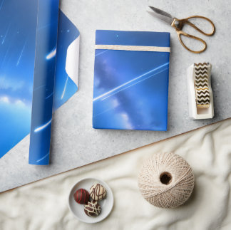 Traumhafte Sternschnuppen Geschenkpapier
