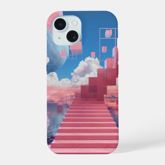 Traumhafte Vaporwave-Treppen-iPhone-15-Hülle iPhone 15 Hülle