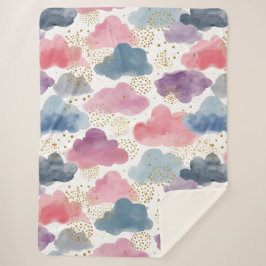 Traumhafte Wasserfarbenwolken Sherpadecke