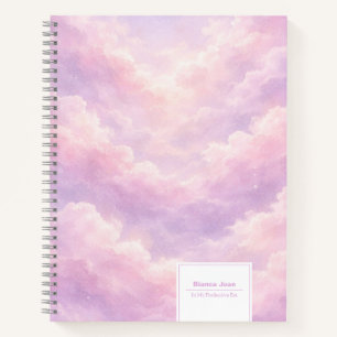 Traumhafte Wattewolken-Landschaft "Produktive Ära" Notizbuch