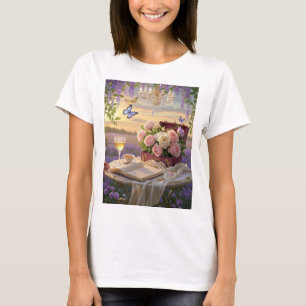 Traumhafte, weichgezeichnete Szene eines üppigen, T-Shirt