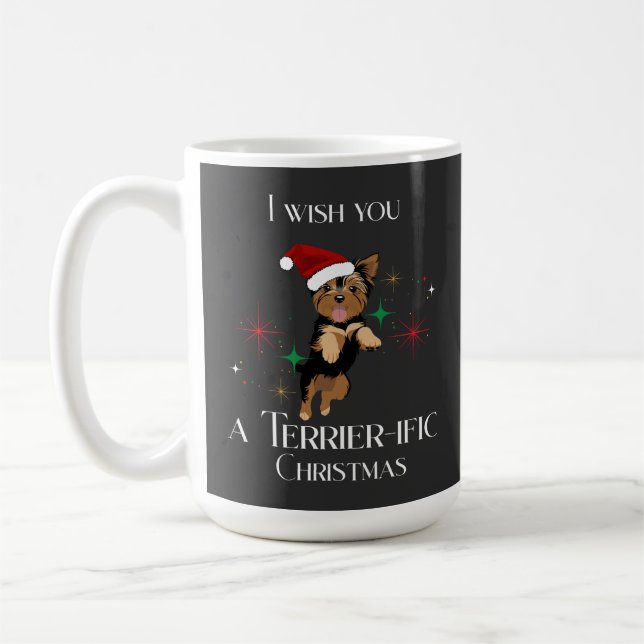 Traumhafte Weihnachts-Niedlich-Hunde-Feierabend Kaffeetasse (Links)