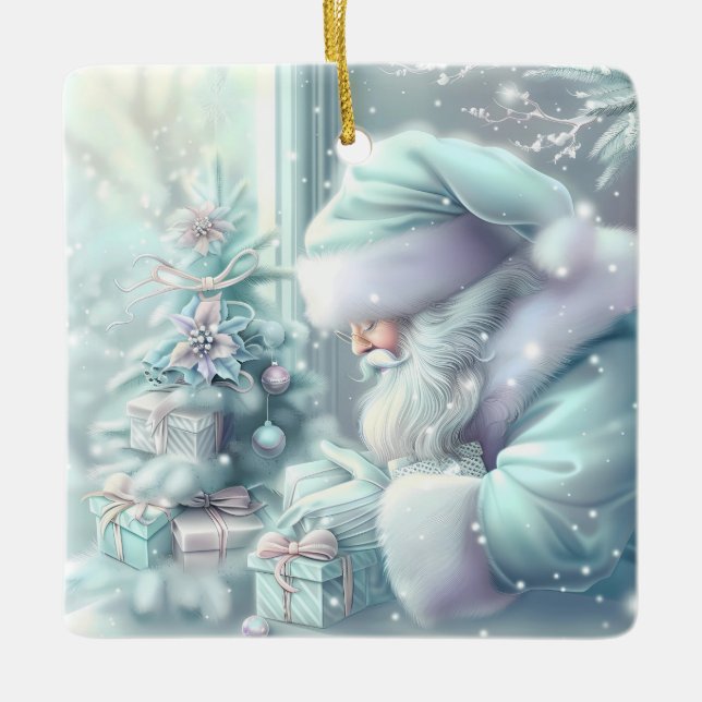 Traumhafte Weihnachtsfeier Keramikornament (Vorderseite)