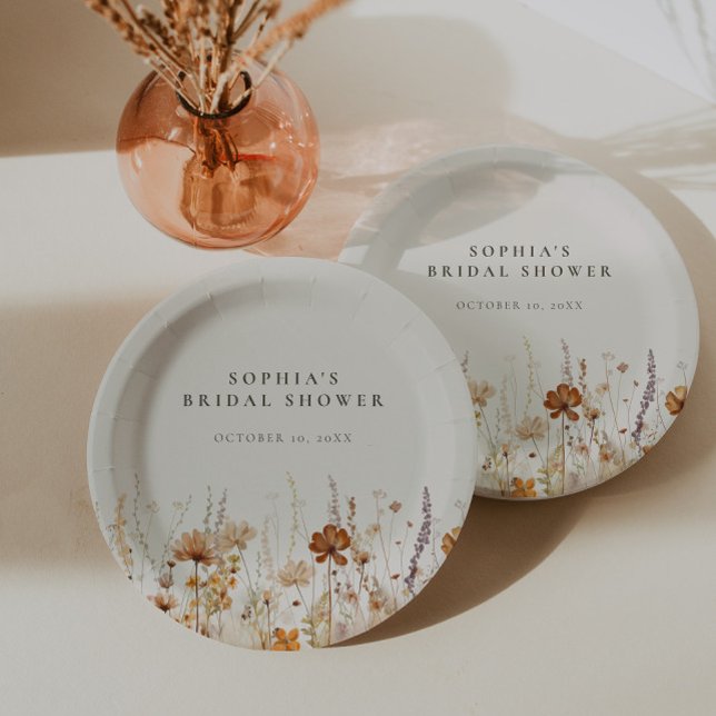 Traumhafte Wildblume im Herbst Pappteller (Von Creator hochgeladen)