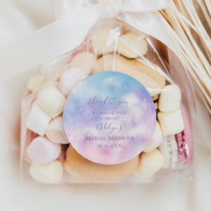Traumhafte Wolken Brautparty-Geschenk   Runder Aufkleber