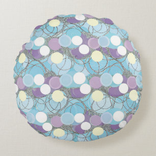 Traumhafte Wolken-Rundpouf mit Blasen Rundes Kissen