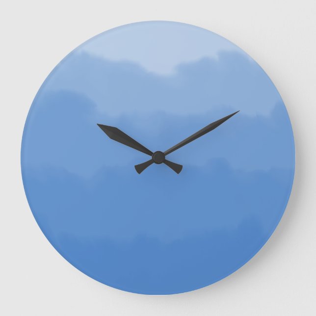 Traumhafter blauer Himmelverlauf  Große Wanduhr (Vorderseite)
