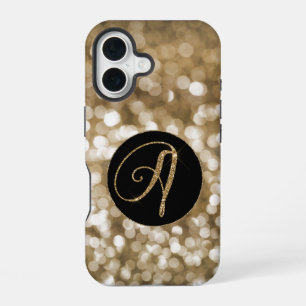 Traumhafter Bokeh Gold Glitter Buchstabe A Monogra iPhone 16 Hülle