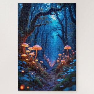 Traumhafter Dschungel mit biolumineszenter Flora Puzzle