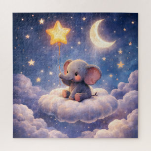 Traumhafter Elefant und Mitternachtssterne 676 Tei Puzzle
