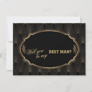 Traumhafter Great Gatsby Art Deco Hochzeit TRAUZEU Einladung