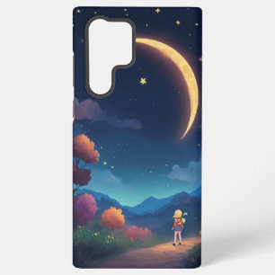 Traumhafter Halbmond-Nacht-Design Samsung Galaxy Hülle