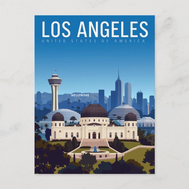 Traumhafter Himmel über Los Angeles Postkarte (Vorderseite)