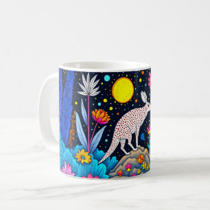 Traumhafter nächtlicher Wald Kaffeetasse