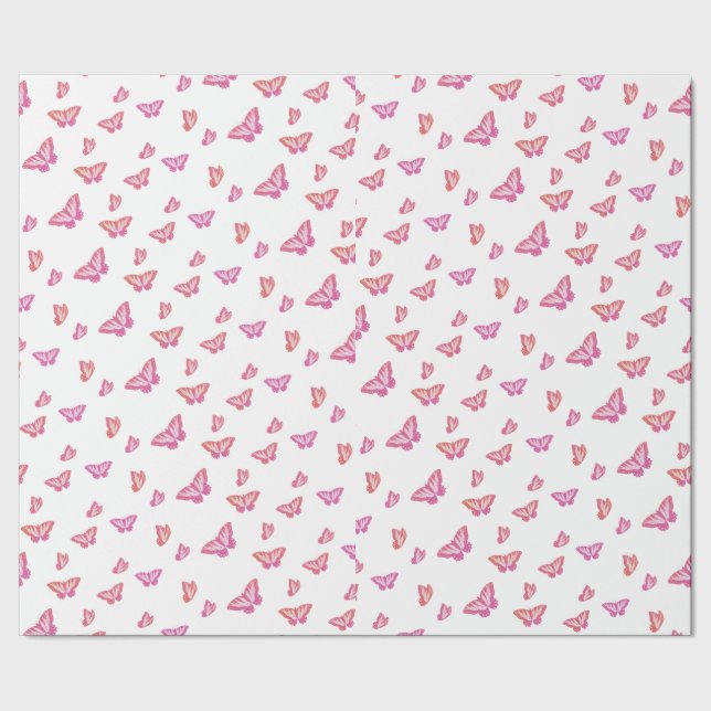Traumhafter Schmetterling Geschenkpapier (Saum)