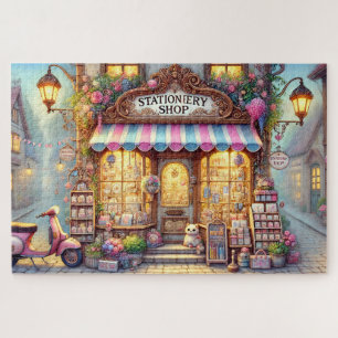 Traumhafter Schreibwarengeschäft Katzen Cozy Villa Puzzle