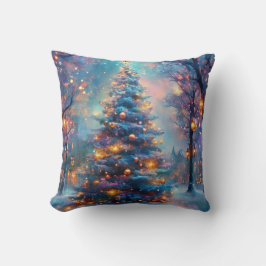 Traumhafter Weihnachtsbaum in der Stadt Kissen