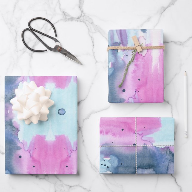 Traumhaftes Aquarell-Brautgeschenk-Verpackungspapi Geschenkpapier Set (Von Creator hochgeladen)