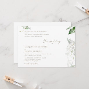 Traumhaftes Aquarell-Laub beider Eltern Hochzeit I Einladung