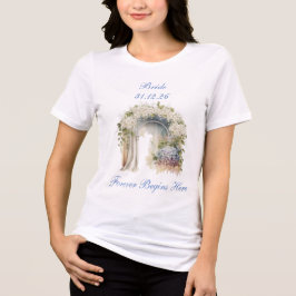 Traumhaftes Blumenhochzeits-Braut-T-Shirt Tri-Blend Shirt