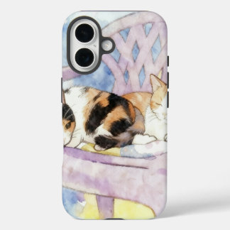 Traumhaftes Duo Katze Schlafend iPhone 16 Hülle