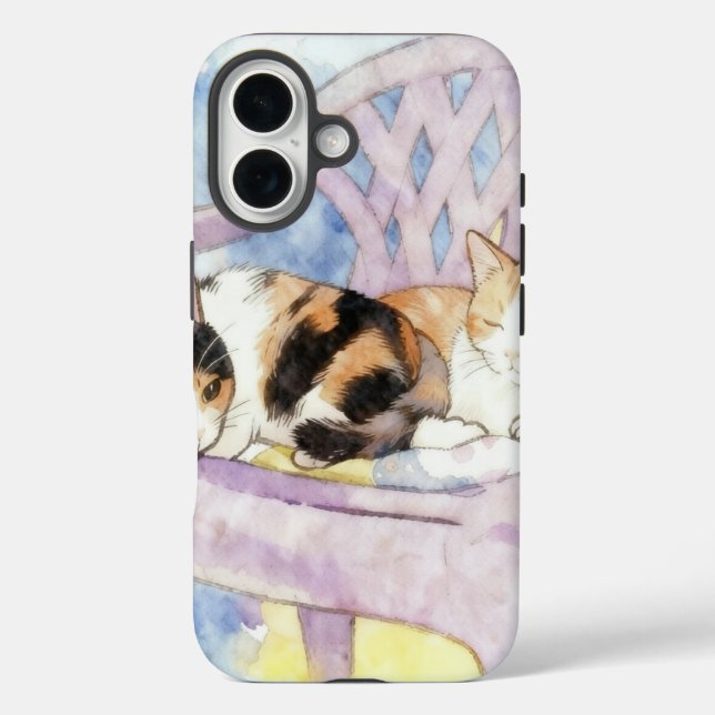 Traumhaftes Duo Katze Schlafend Case-Mate iPhone Hülle (Rückseite)