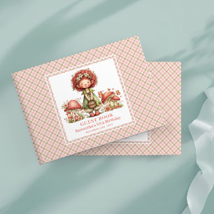 Traumhaftes Feen-Rosa-Blumen-Mädchen-Geburtstags-G Gästebuch
