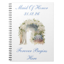 Traumhaftes Florales Hochzeitsjournal Notizblock